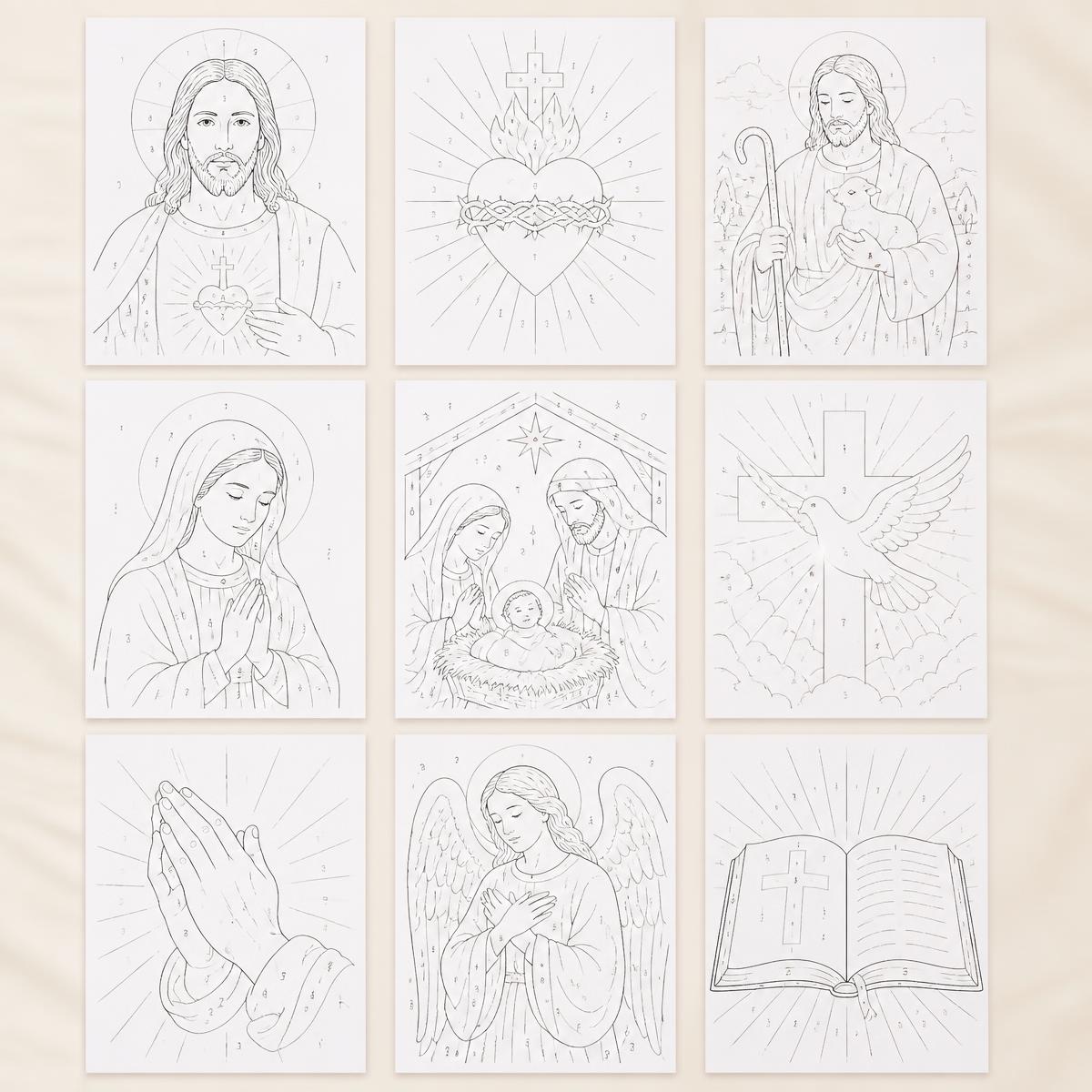 Lámina numerada de Jesús lista para imprimir