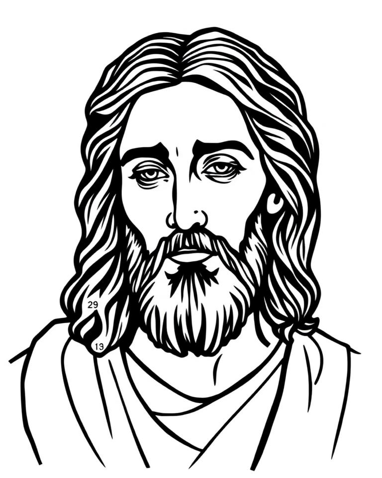 Diseño de Jesús para pintar