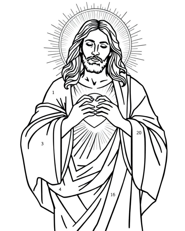 Diseño de Jesús para pintar