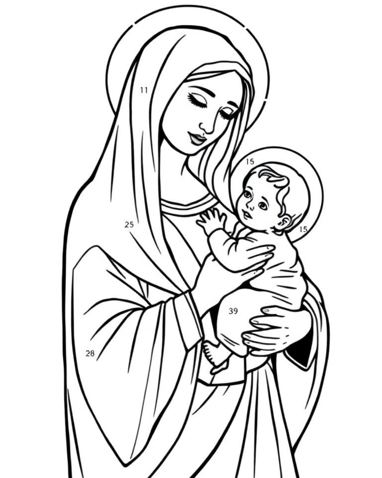 Diseño de María con el Niño